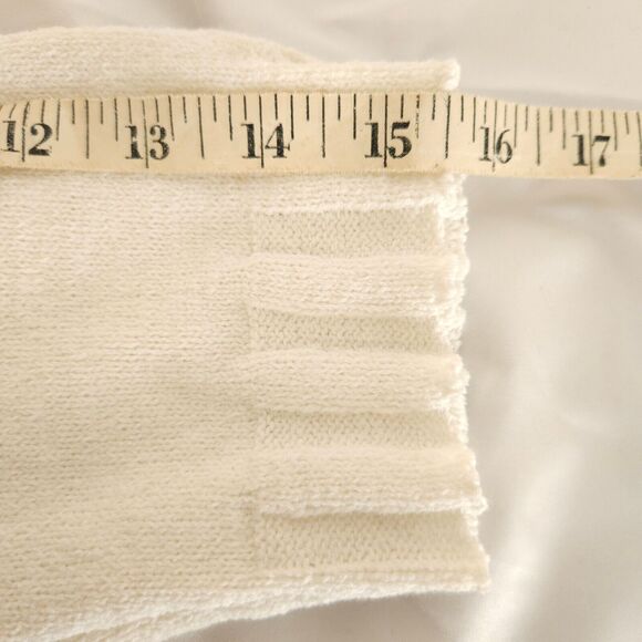 Chicos 1 Womens 8 Blue White Shady Stripes Sweater Drop Shoulder 3/4 Sleeve - Picture 6 of 6